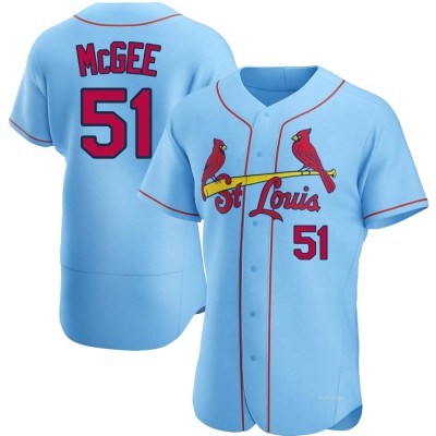 Men's Willie McGee St. Louis Cardinals Authentic Light Blue Alternate Jersey