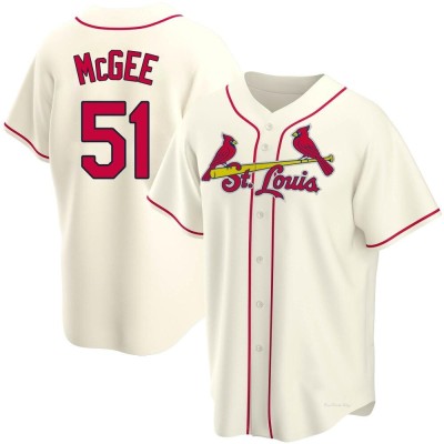 Men's Willie McGee St. Louis Cardinals Replica Cream Alternate Jersey