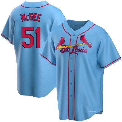 Men's Willie McGee St. Louis Cardinals Replica Light Blue Alternate Jersey