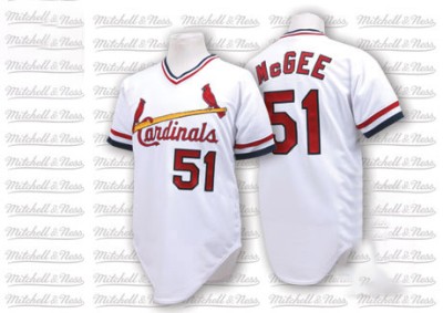 Men's Willie McGee St. Louis Cardinals Replica White Throwback Jersey