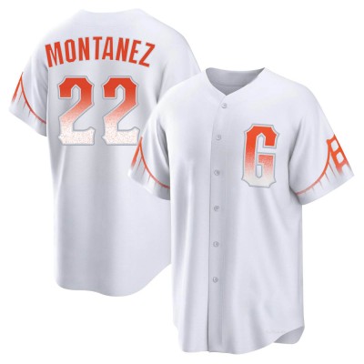 Men's Willie Montanez San Francisco Giants Replica White 2021 City Connect Jersey