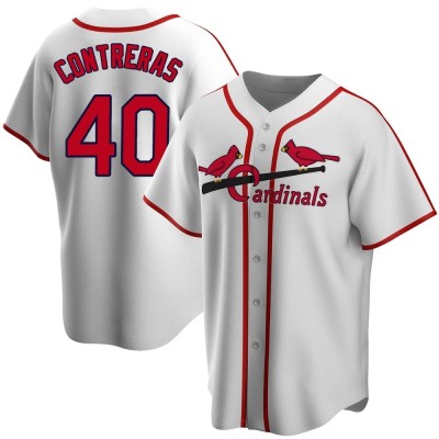 Men's Willson Contreras St. Louis Cardinals White Home Cooperstown Collection Jersey