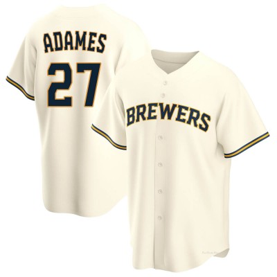 Men's Willy Adames Milwaukee Brewers Replica Cream Home Jersey