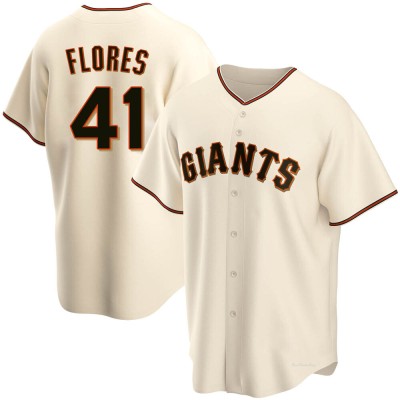 Men's Wilmer Flores San Francisco Giants Replica Cream Home Jersey