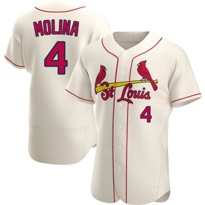 Men's Yadier Molina St. Louis Cardinals Authentic Cream Alternate Jersey