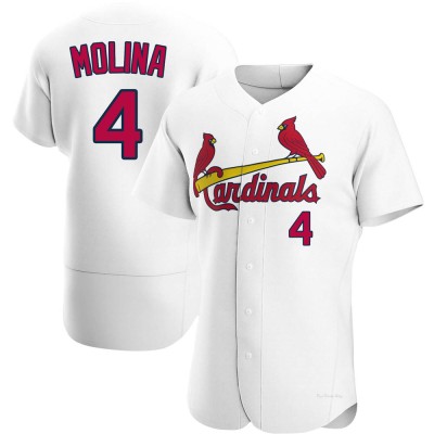 Men's Yadier Molina St. Louis Cardinals Authentic White Home Jersey