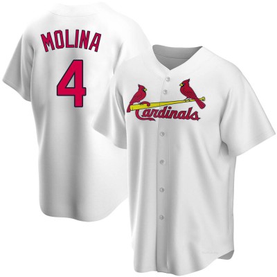 Men's Yadier Molina St. Louis Cardinals Replica White Home Jersey