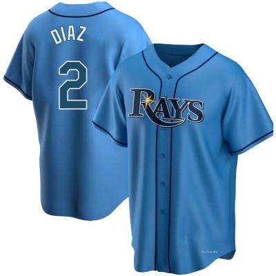 Men's Yandy Diaz Tampa Bay Rays Replica Light Blue Alternate Jersey