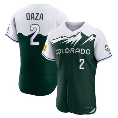 Men's Yonathan Daza Colorado Rockies Authentic Green 2022 City Connect Jersey