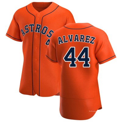 Men's Yordan Alvarez Houston Astros Authentic Orange Alternate Jersey