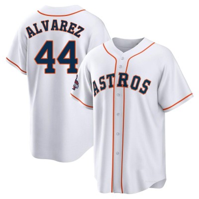 Men's Yordan Alvarez Houston Astros Replica White 2022 World Series Champions Home Jersey