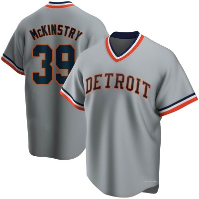 Men's Zach McKinstry Detroit Tigers Gray Road Cooperstown Collection Jersey