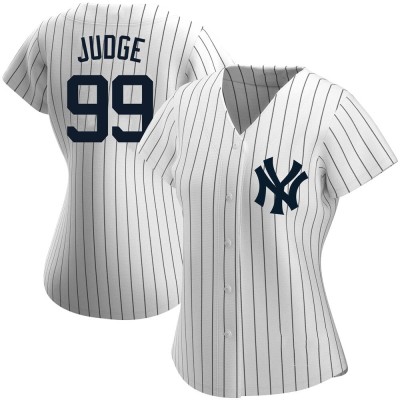 Women's Aaron Judge New York Yankees Authentic White Home Name Jersey