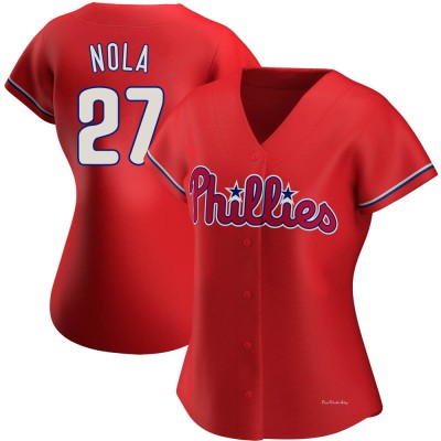 Women's Aaron Nola Philadelphia Phillies Replica Red Alternate Jersey