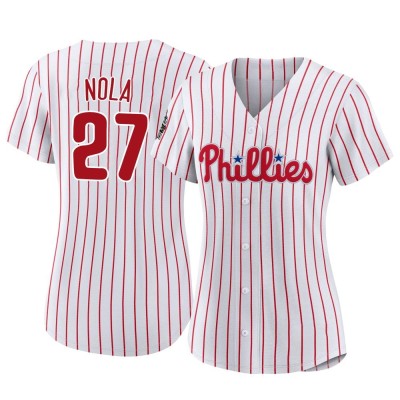 Women's Aaron Nola Philadelphia Phillies Replica White 2022 World Series Home Jersey