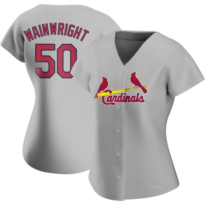 Women's Adam Wainwright St. Louis Cardinals Authentic Gray Road Jersey