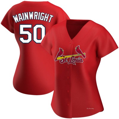 Women's Adam Wainwright St. Louis Cardinals Authentic Red Alternate Jersey