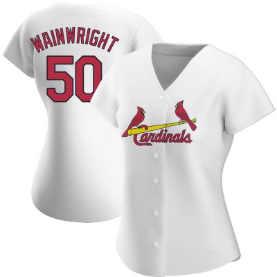 Women's Adam Wainwright St. Louis Cardinals Replica White Home Jersey