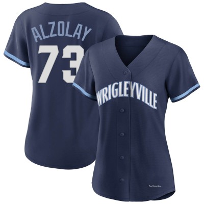 Women's Adbert Alzolay Chicago Cubs Authentic Navy 2021 City Connect Jersey