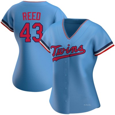 Women's Addison Reed Minnesota Twins Authentic Light Blue Alternate Jersey