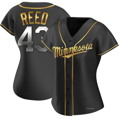 Women's Addison Reed Minnesota Twins Replica Black Golden Alternate Jersey