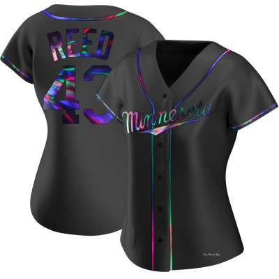 Women's Addison Reed Minnesota Twins Replica Black Holographic Alternate Jersey