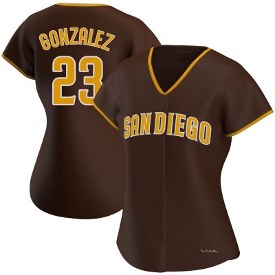 Women's Adrian Gonzalez San Diego Padres Authentic Brown Road Jersey