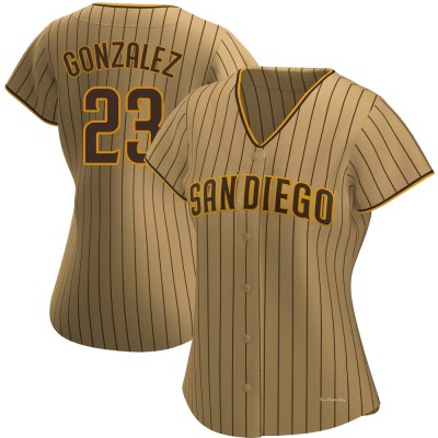 Women's Adrian Gonzalez San Diego Padres Authentic Tan/Brown Alternate Jersey