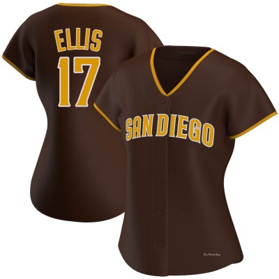 Women's A.J. Ellis San Diego Padres Authentic Brown Road Jersey