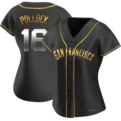 Women's AJ Pollock San Francisco Giants Replica Black Golden Alternate Jersey