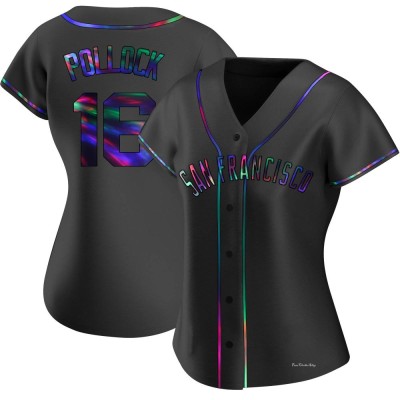 Women's AJ Pollock San Francisco Giants Replica Black Holographic Alternate Jersey