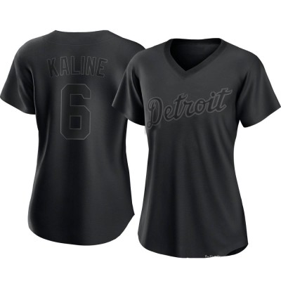 Women's Al Kaline Detroit Tigers Authentic Black Pitch Fashion Jersey