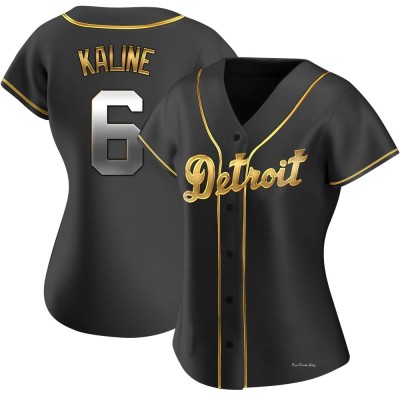 Women's Al Kaline Detroit Tigers Replica Black Golden Alternate Jersey