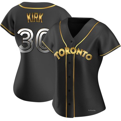 Women's Alejandro Kirk Toronto Blue Jays Replica Black Golden Alternate Jersey