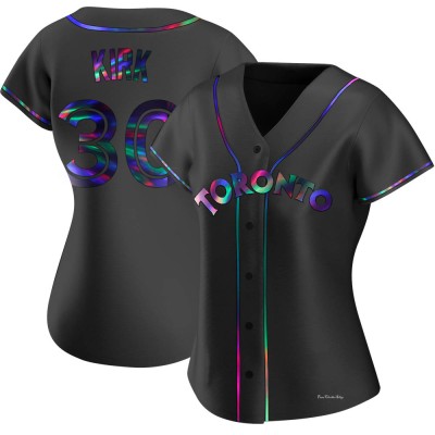 Women's Alejandro Kirk Toronto Blue Jays Replica Black Holographic Alternate Jersey