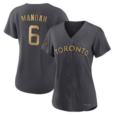 Women's Alek Manoah Toronto Blue Jays Game Charcoal Authentic 2022 All-Star Jersey