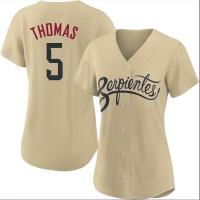 Women's Alek Thomas Arizona Diamondbacks Authentic Gold 2021 City Connect Cool Base Jersey