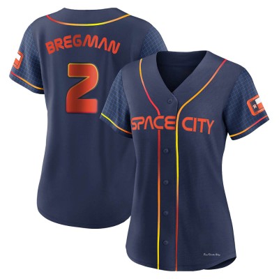 Women's Alex Bregman Houston Astros Authentic Navy 2022 City Connect Jersey