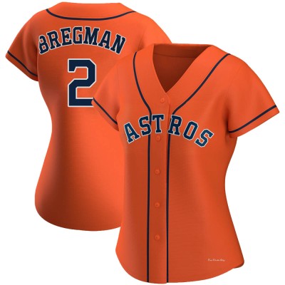 Women's Alex Bregman Houston Astros Authentic Orange Alternate Jersey