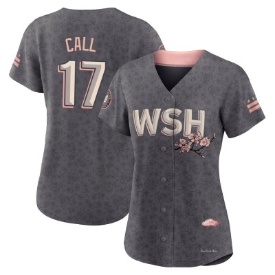 Women's Alex Call Washington Nationals Authentic Gray 2022 City Connect Jersey