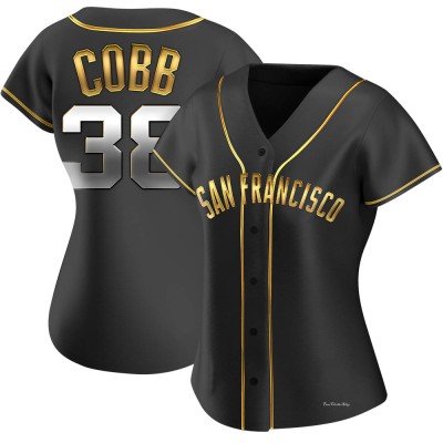 Women's Alex Cobb San Francisco Giants Replica Black Golden Alternate Jersey