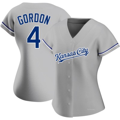 Women's Alex Gordon Kansas City Royals Replica Gray Road Jersey