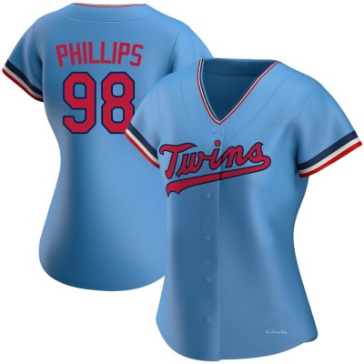 Women's Alex Phillips Minnesota Twins Authentic Light Blue Alternate Jersey