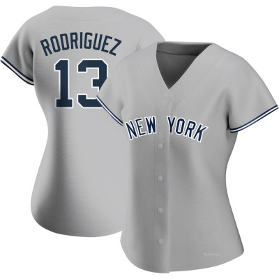 Women's Alex Rodriguez New York Yankees Authentic Gray Road Name Jersey