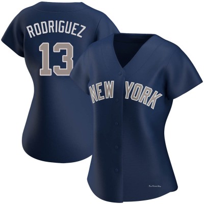 Women's Alex Rodriguez New York Yankees Authentic Navy Alternate Jersey