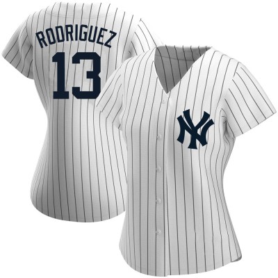 Women's Alex Rodriguez New York Yankees Authentic White Home Name Jersey