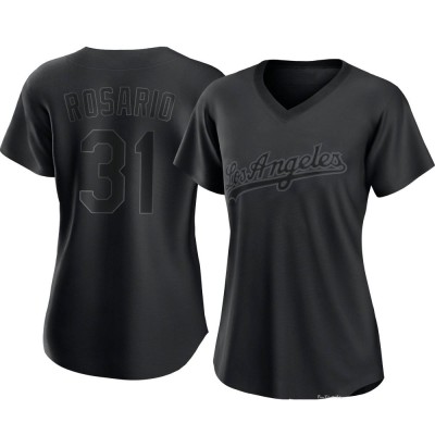 Women's Amed Rosario Los Angeles Dodgers Authentic Black Pitch Fashion Jersey