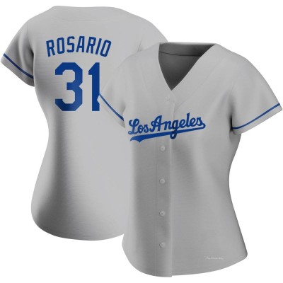 Women's Amed Rosario Los Angeles Dodgers Authentic Gray Road Jersey