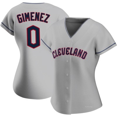 Women's Andres Gimenez Cleveland Guardians Authentic Gray Road Jersey