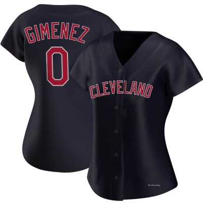 Women's Andres Gimenez Cleveland Guardians Authentic Navy Alternate Jersey